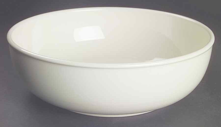 Solid Color Vanilla Round Shallow Bowl by Nancy Calhoun-1