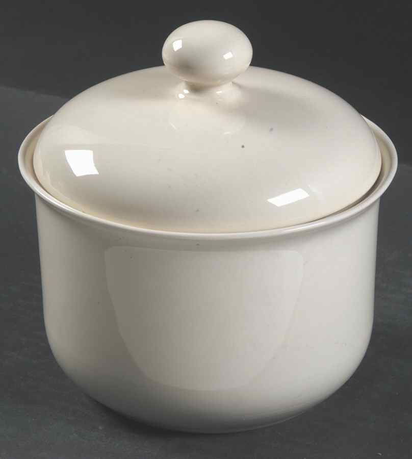 Solid Color Vanilla Small Canister & Lid by Nancy Calhoun-1