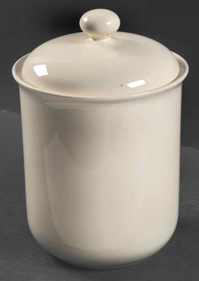 Solid Color Vanilla Large Canister & Lid by Nancy Calhoun-1