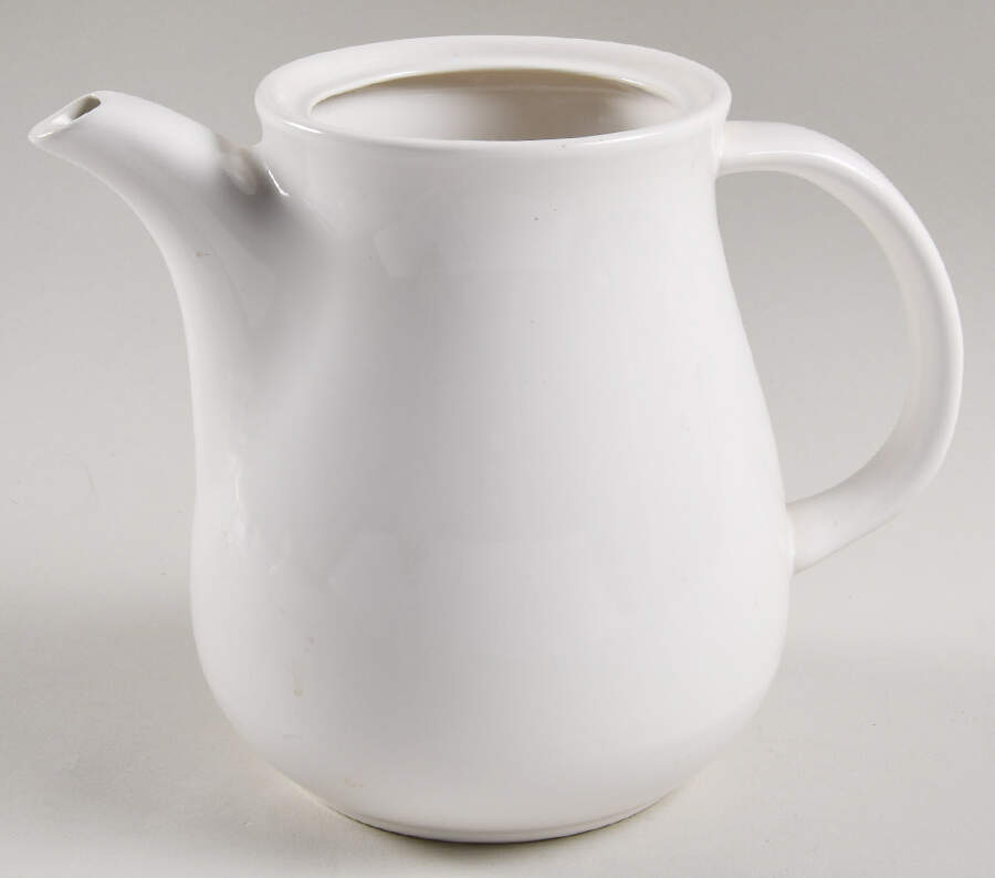 Solid Color White Coffee Pot No Lid by Nancy Calhoun-1