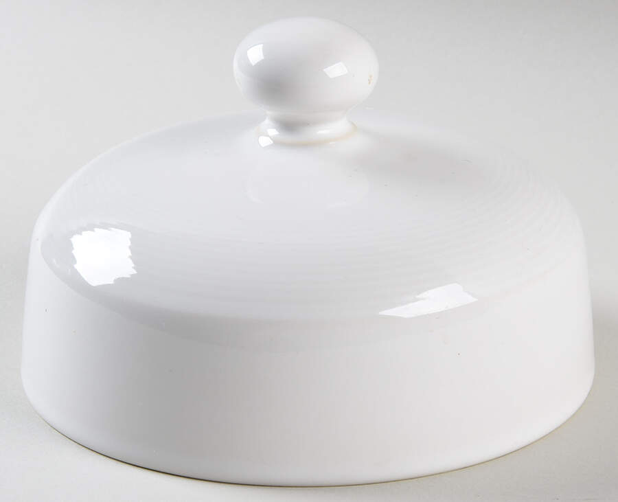 Solid Color White Lid for Round Butter by Nancy Calhoun-1