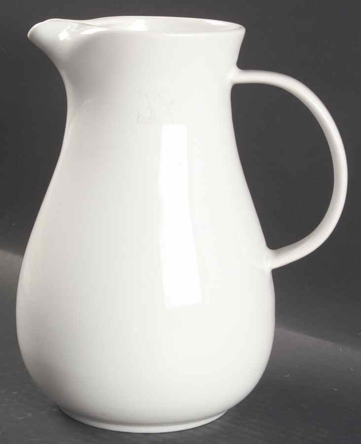Solid Color White 64 Oz Pitcher by Nancy Calhoun-1
