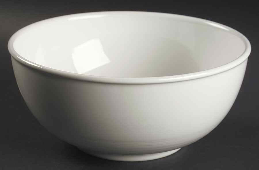 Solid Color White 8" Salad Serving Bowl by Nancy Calhoun-1