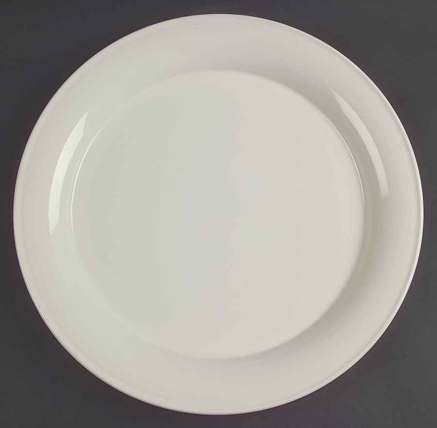 Solid Color White 12" Chop Plate (Round Platter) by Nancy Calhoun-1