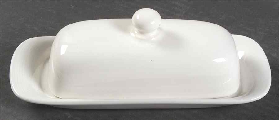 Solid Color White 1/4 Lb Covered Butter by Nancy Calhoun-1