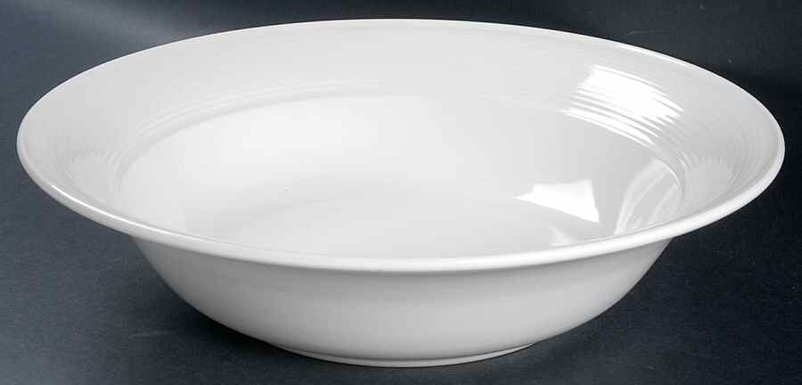 Solid Color White 11" Large Salad Serving Bowl by Nancy Calhoun-1