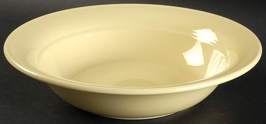 Solid Color Yellow 9" Round Vegetable Bowl by Nancy Calhoun-1