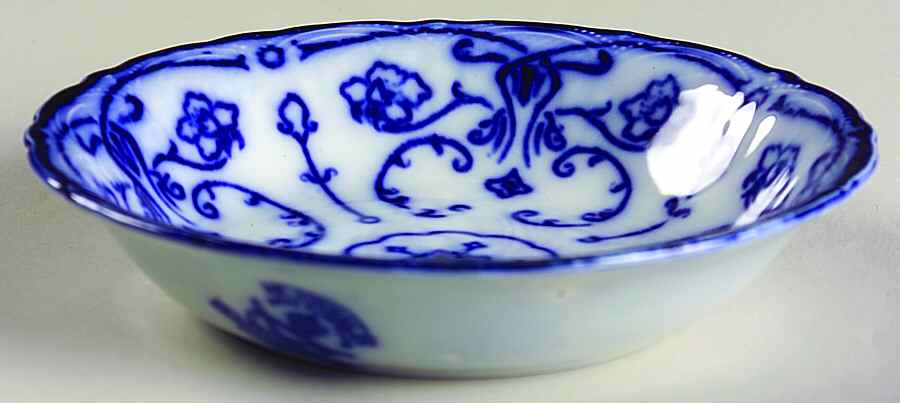 Conway (Flow Blue) Fruit/Dessert (Sauce) Bowl by New Wharf-1