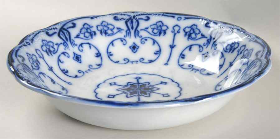 Conway (Flow Blue) 9" Round Vegetable Bowl by New Wharf-1