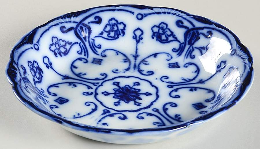 Conway (Flow Blue) Coupe Soup Bowl by New Wharf-1