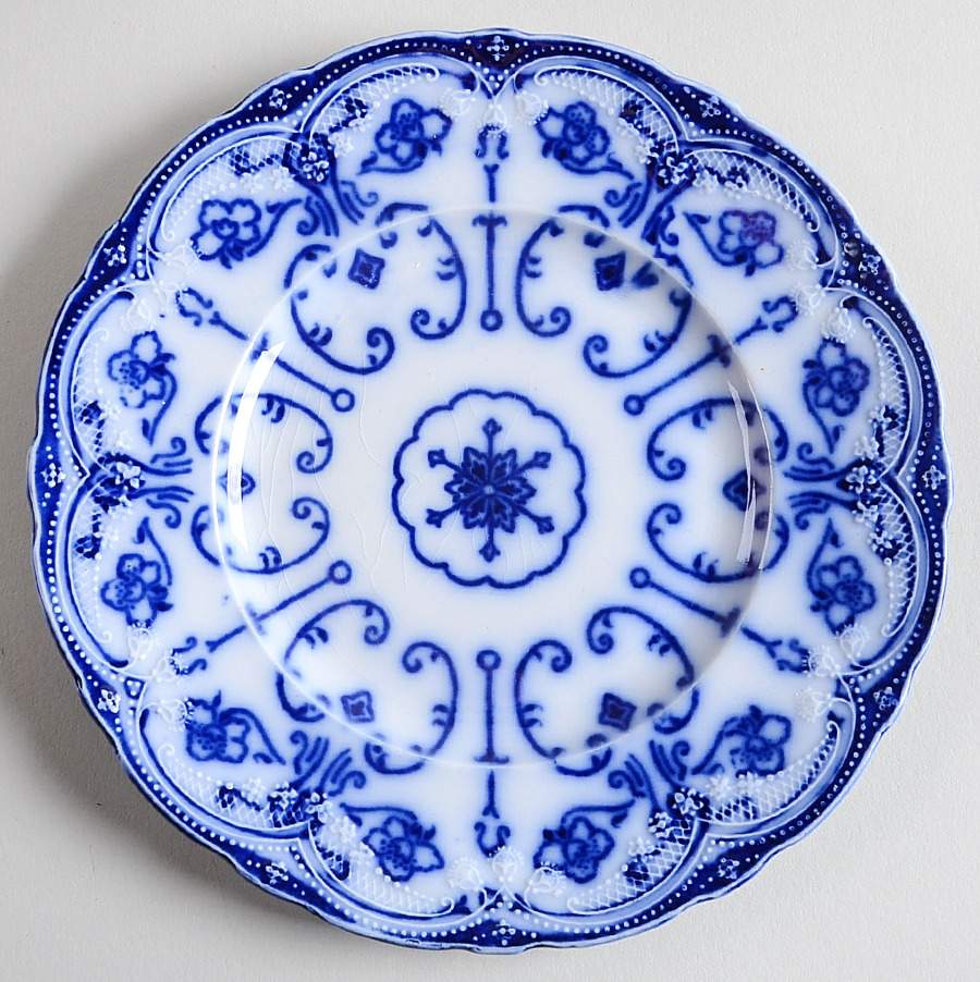 Conway (Flow Blue) Bread & Butter Plate by New Wharf-1