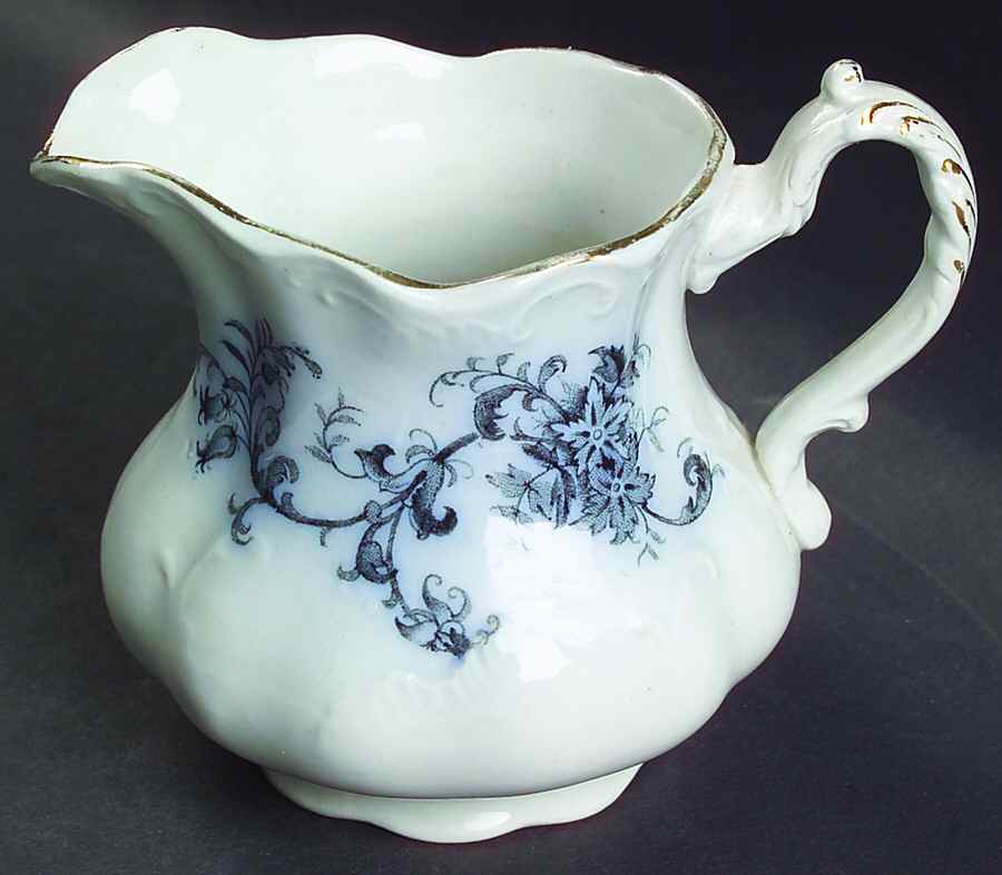 Dunbarton (Flow Blue) Creamer by New Wharf-1