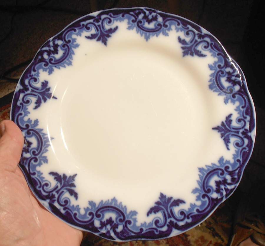 Gladys (Flow Blue) Luncheon Plate by New Wharf-1