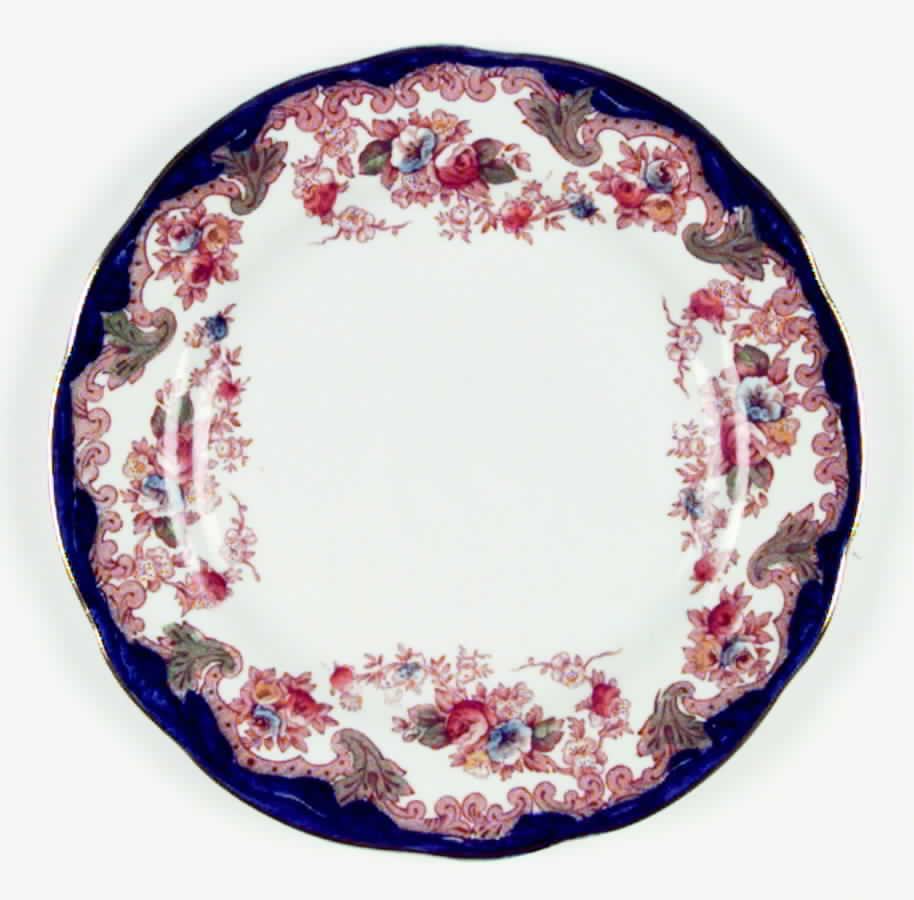 Harwood (Blue Band with Multicolors) Bread & Butter Plate by New Wharf-1