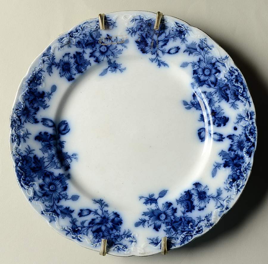 Killarney (Flow Blue) Luncheon Plate by New Wharf-1
