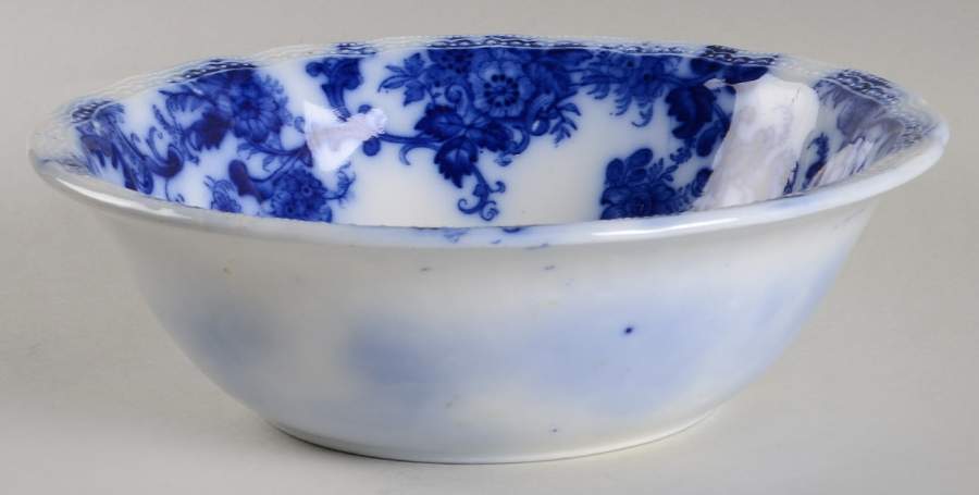 Lancaster (Flow Blue) 8" Round Vegetable Bowl by New Wharf-1