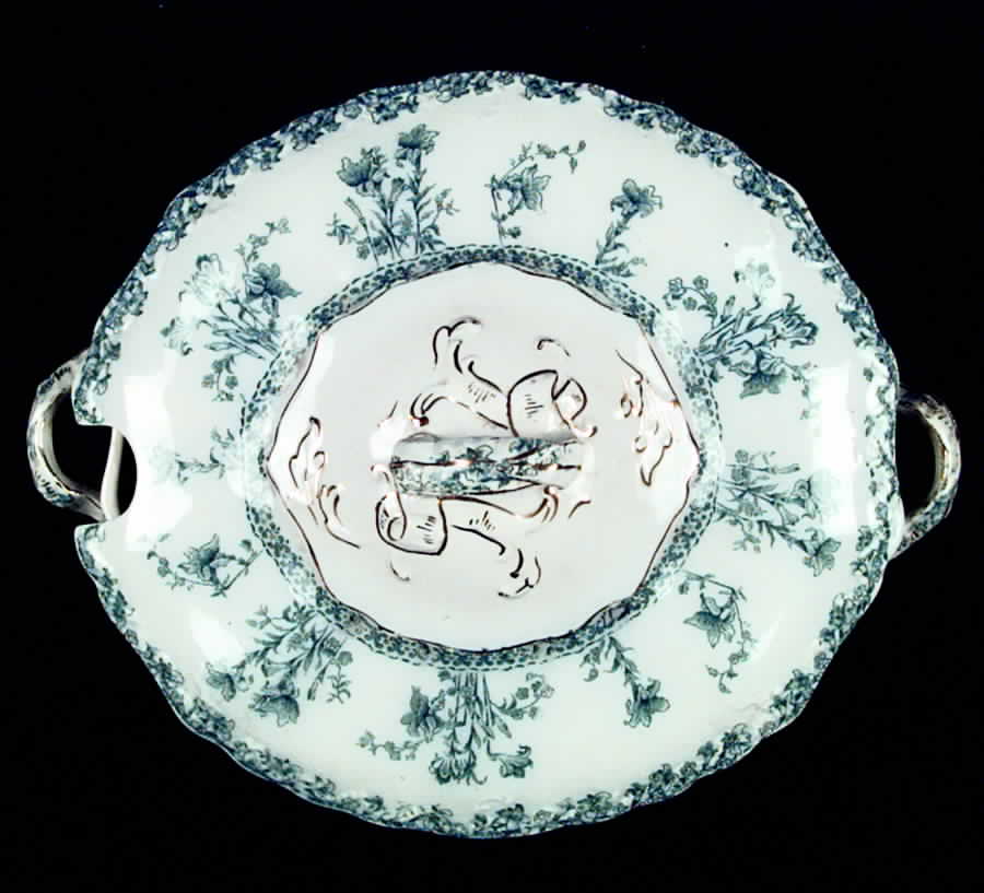 Louise Blue Green Tureen &  Lid by New Wharf-1