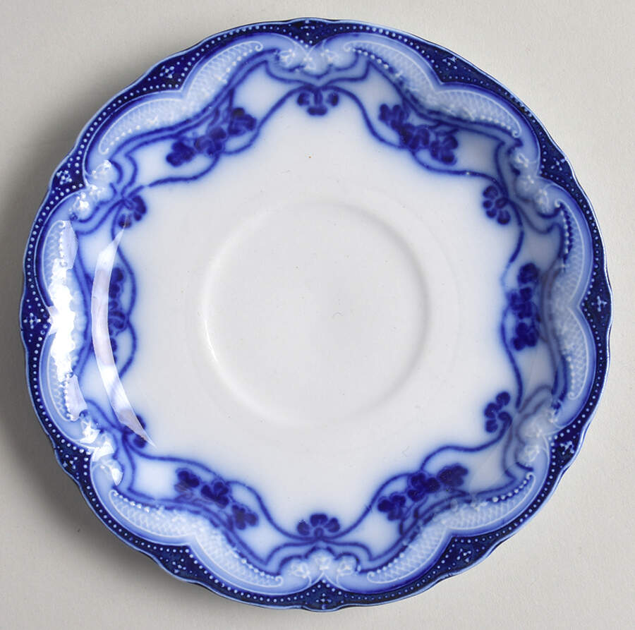 Paris (Flow Blue) Saucer by New Wharf-1