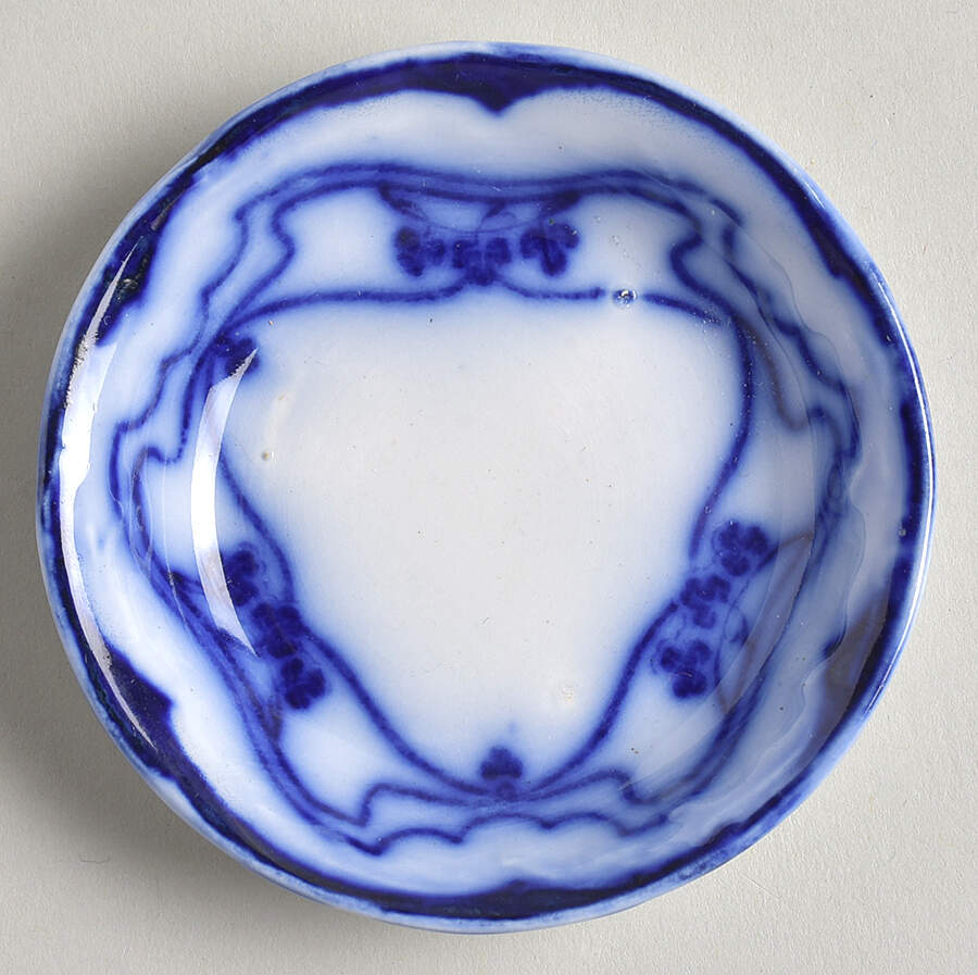 Paris (Flow Blue) Butter Pat by New Wharf-1