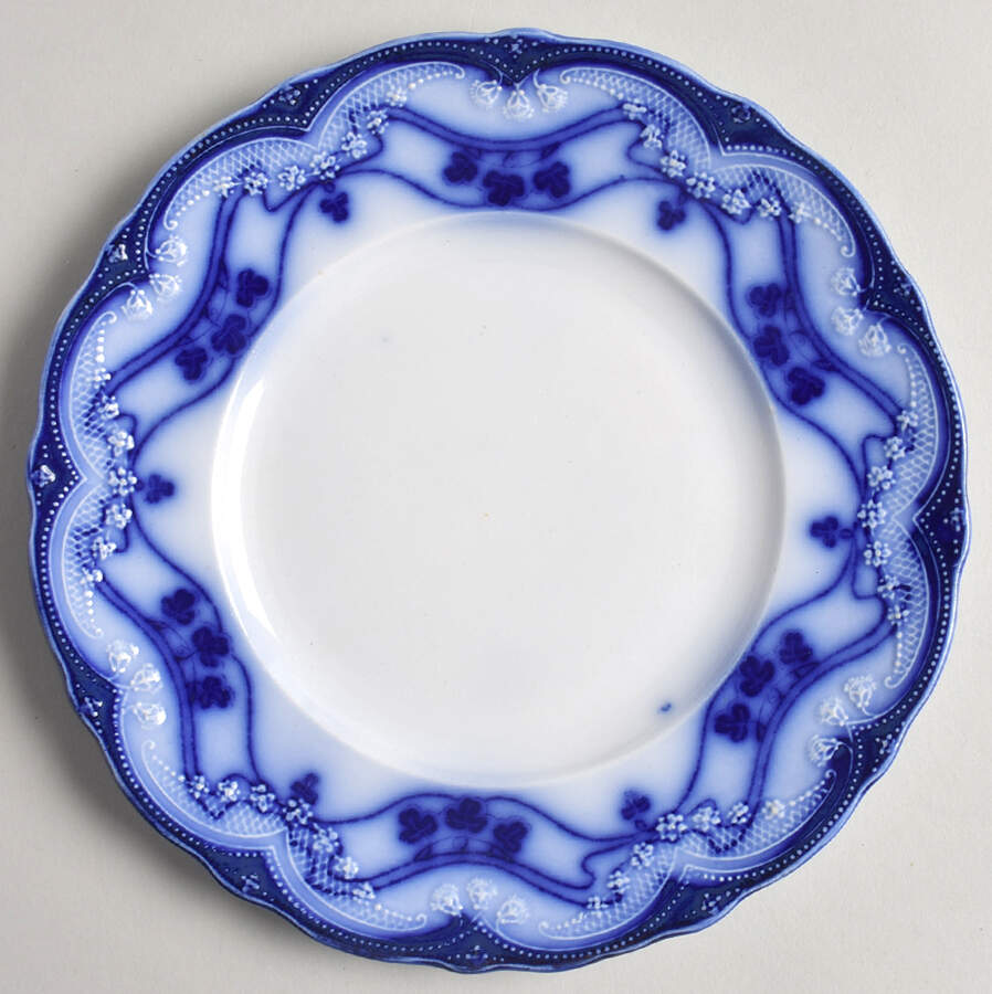Paris (Flow Blue) Dessert/Pie Plate by New Wharf-1