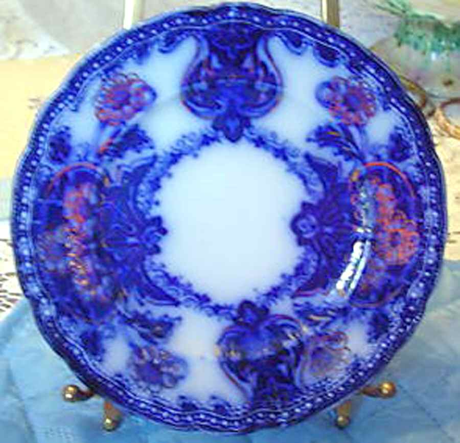 Seville (Flow Blue) Bread & Butter Plate by New Wharf-1