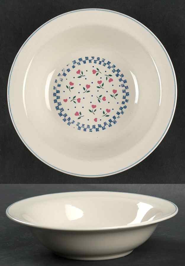 Americana Hearts Rim Cereal Bowl by Newcor-1