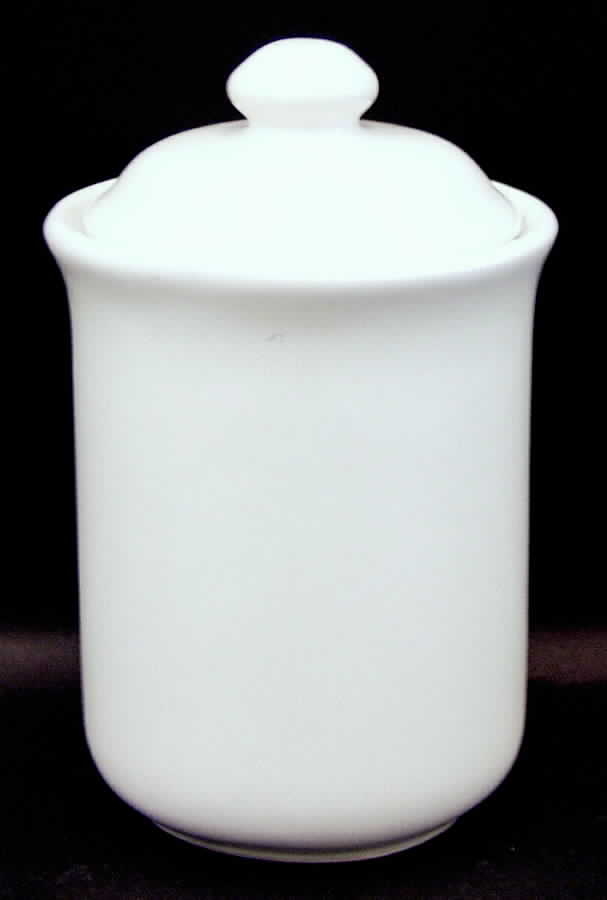 Bravo White Small Canister & Lid by Newcor-1