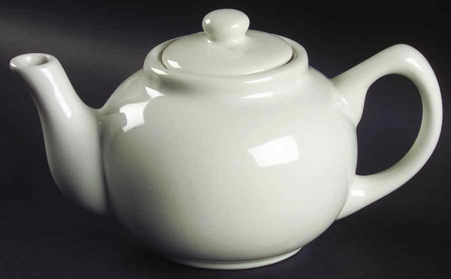 Bravo White Teapot & Lid by Newcor-1