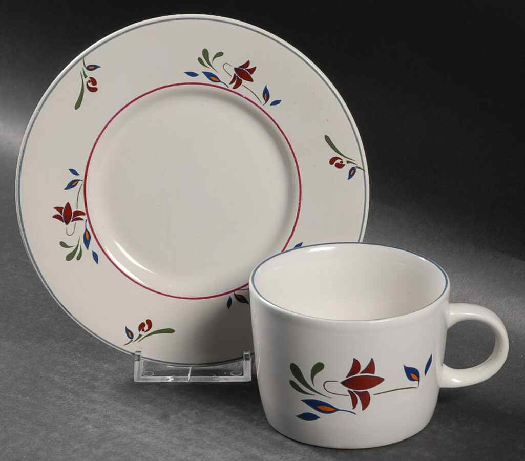 Copenhagen Flat Cup & Saucer Set by Newcor-1