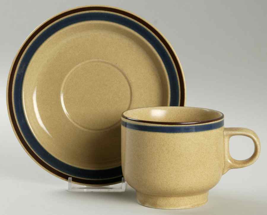 Coronet Footed Cup & Saucer Set by Newcor-1