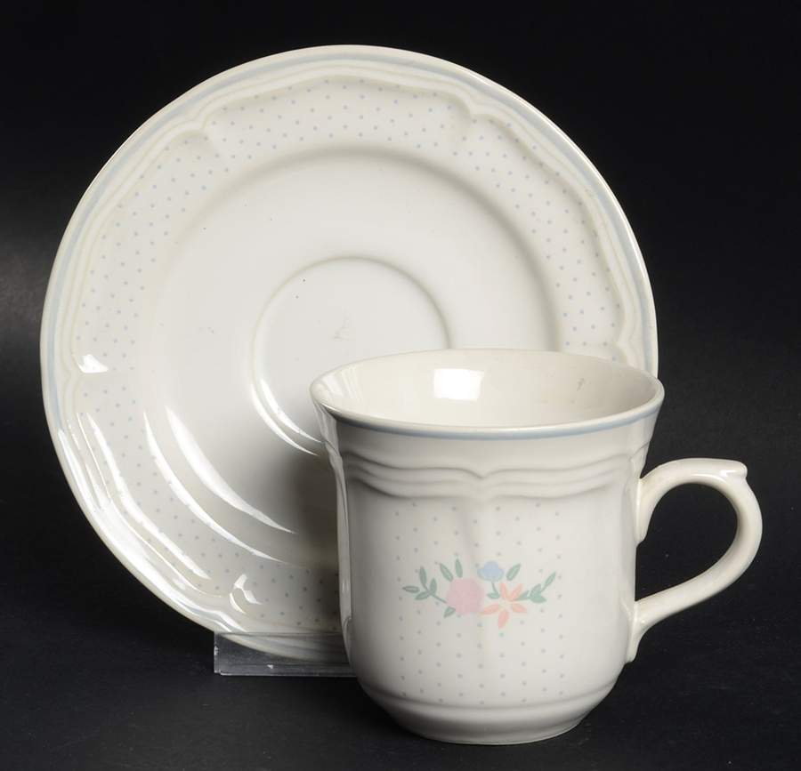 Corsage Flat Cup & Saucer Set by Newcor-1
