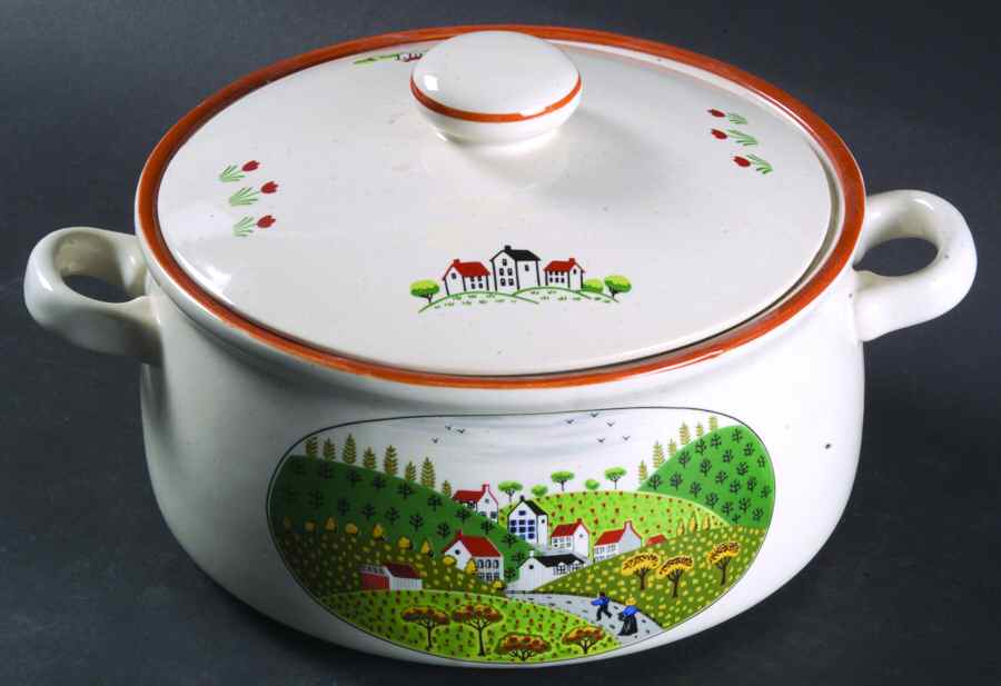 Country Village 1.75 Qt Round Covered Casserole by Newcor-1