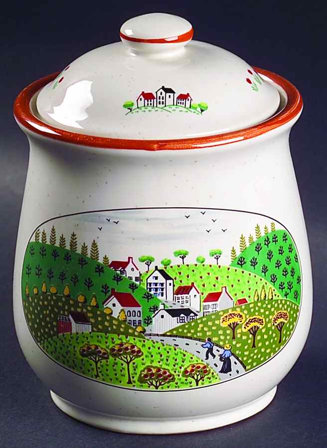 Country Village Medium Canister & Lid by Newcor-1