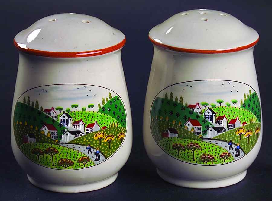 Country Village Salt & Pepper Set by Newcor-1