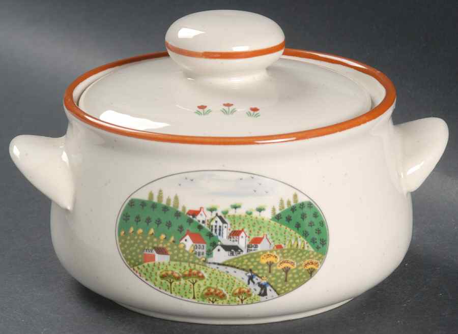Country Village Individual Casserole & Lid by Newcor-1
