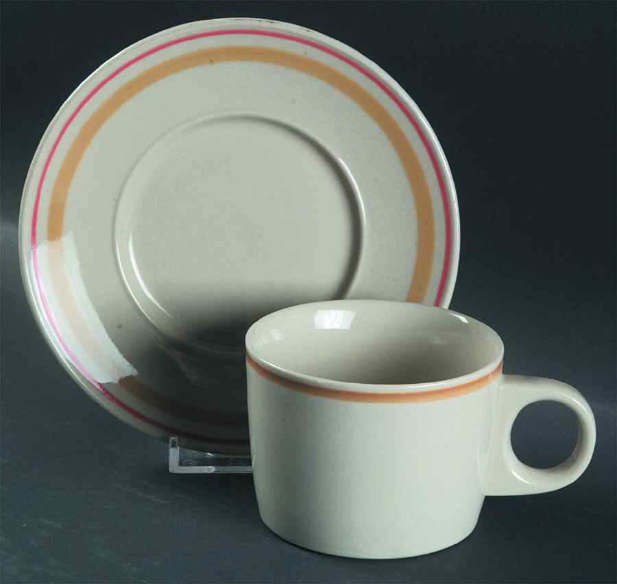 Daydream Flat Cup & Saucer Set by Newcor-1