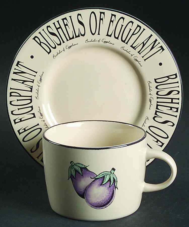 Garden Market Flat Cup & Saucer Set by Newcor-1