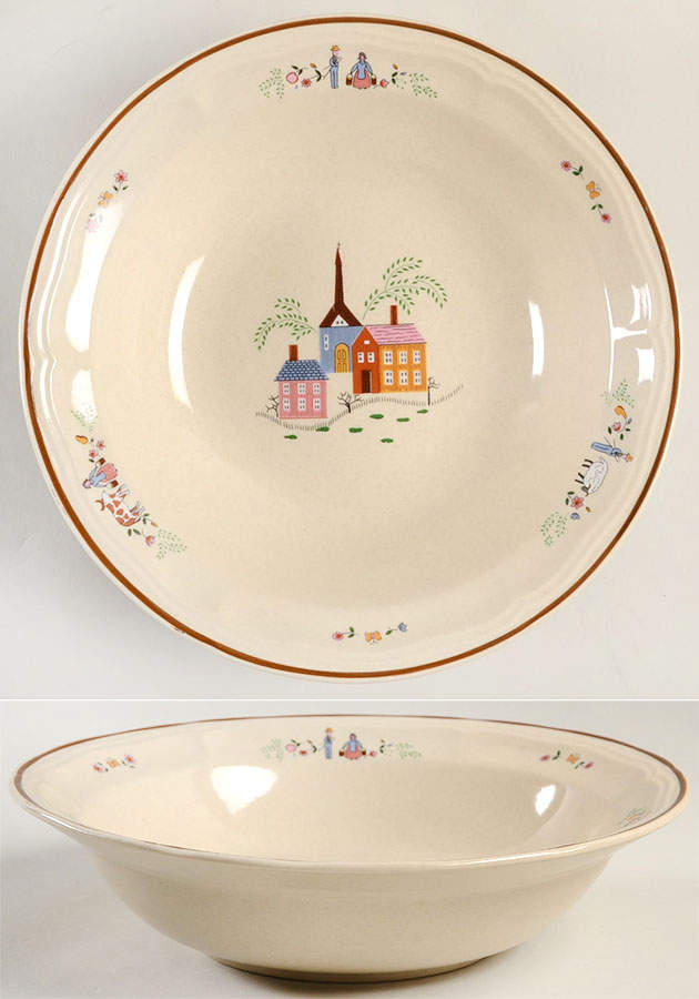 Heirloom 9" Round Vegetable Bowl by Newcor-1