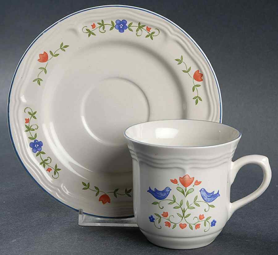 Homecoming Flat Cup & Saucer Set by Newcor-1