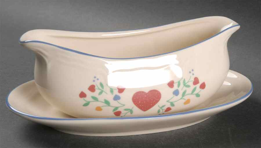 Legacy Hearts Gravy Boat & Underplate by Newcor-1