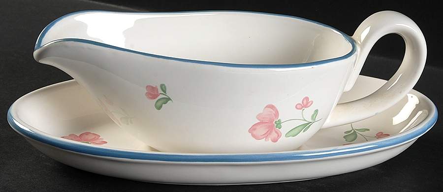 Longarno Gravy Boat & Underplate by Newcor-1