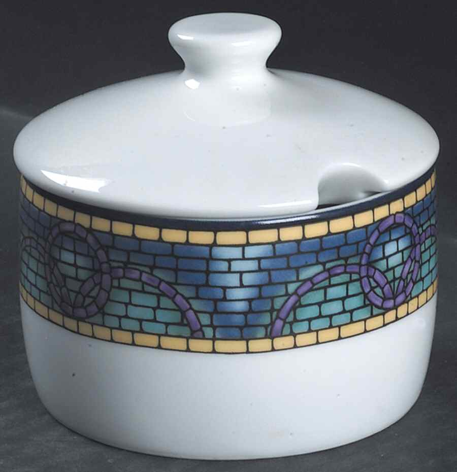 Medea (Fine Porcelain) Sugar Bowl & Lid by Newcor-1