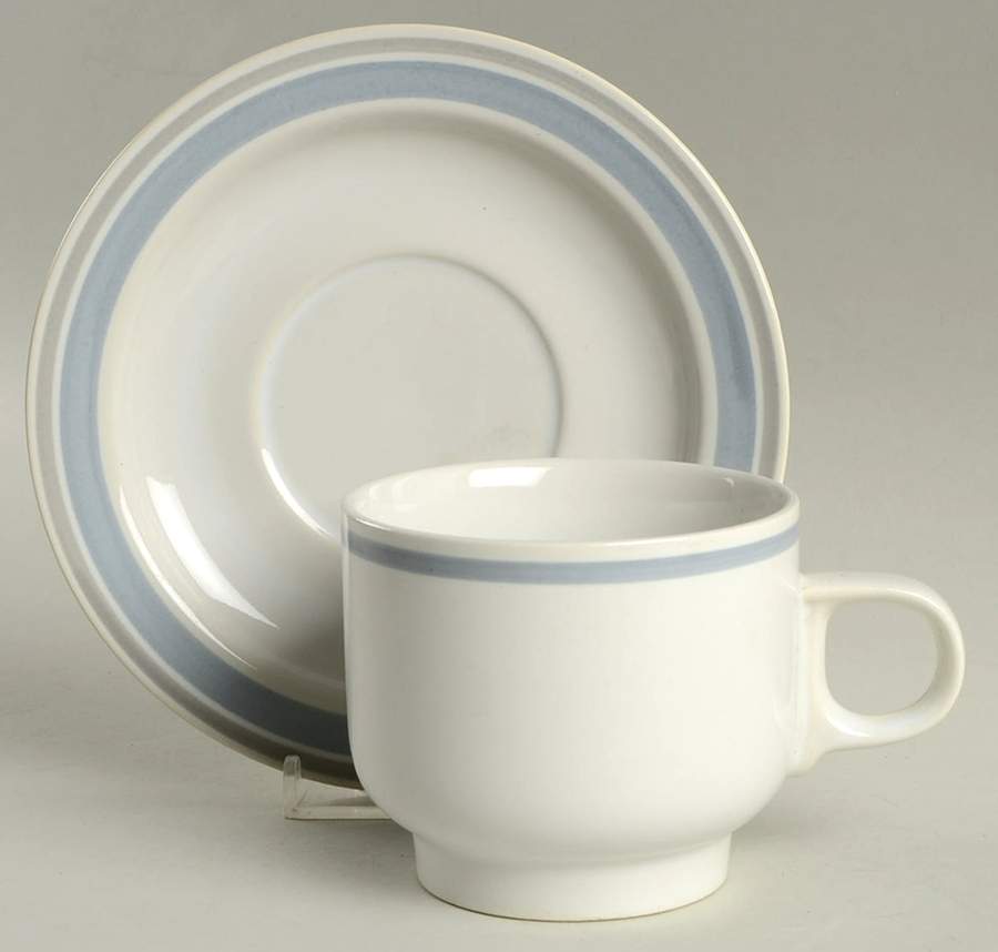 Michelle Flat Cup & Saucer Set by Newcor-1