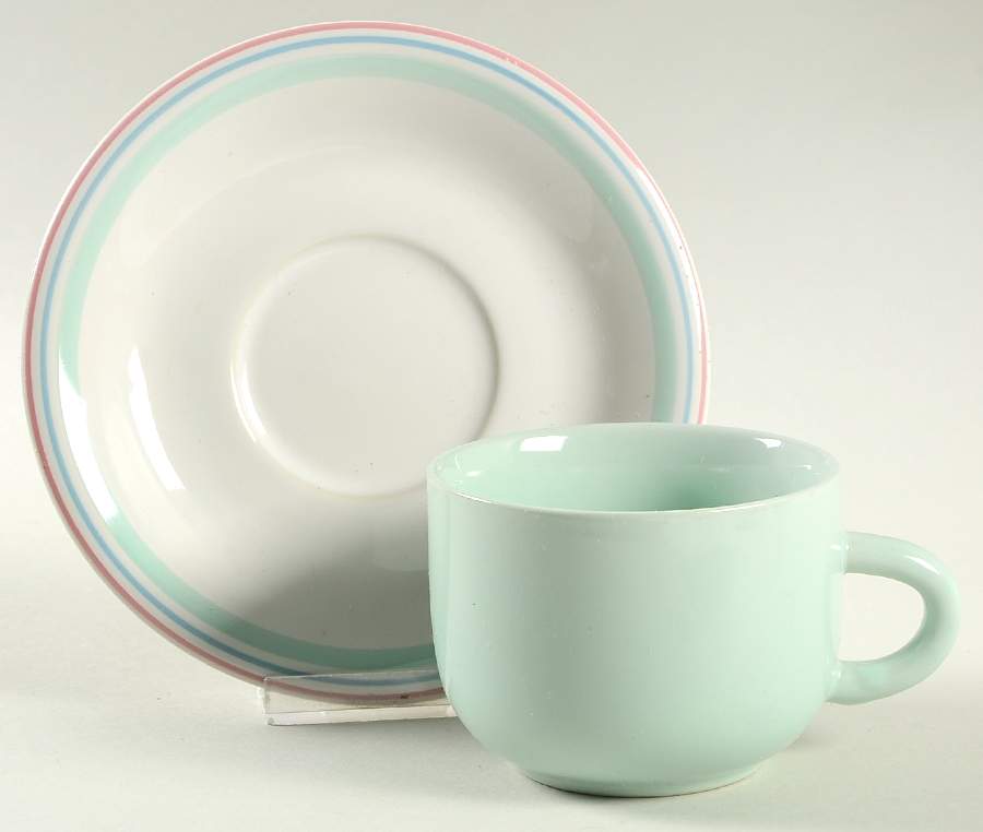 NEW2 Flat Cup & Saucer Set by Newcor-1