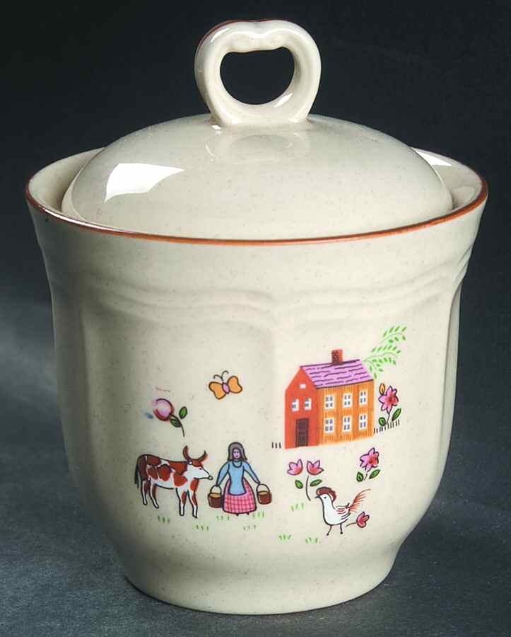 Our Country Sugar Bowl & Lid by Newcor-1
