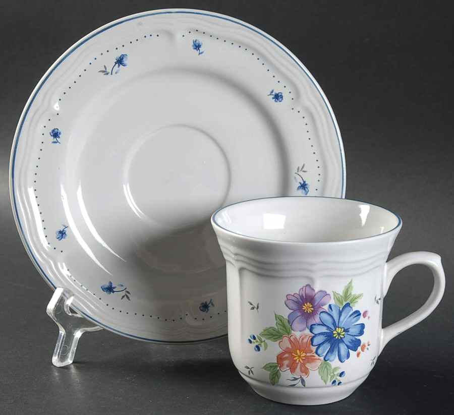 Provincial Flat Cup & Saucer Set by Newcor-1