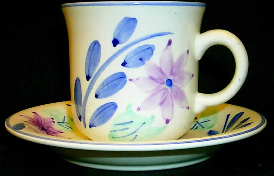 Sarah Flat Cup & Saucer Set by Newcor-1