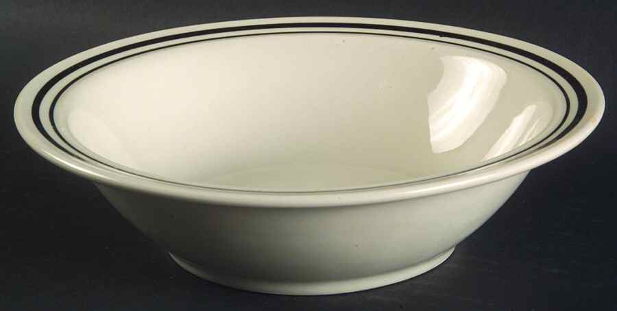 Satellite Black Rim Cereal Bowl by Newcor-1