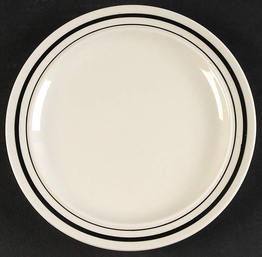 Satellite Black Salad Plate by Newcor-1