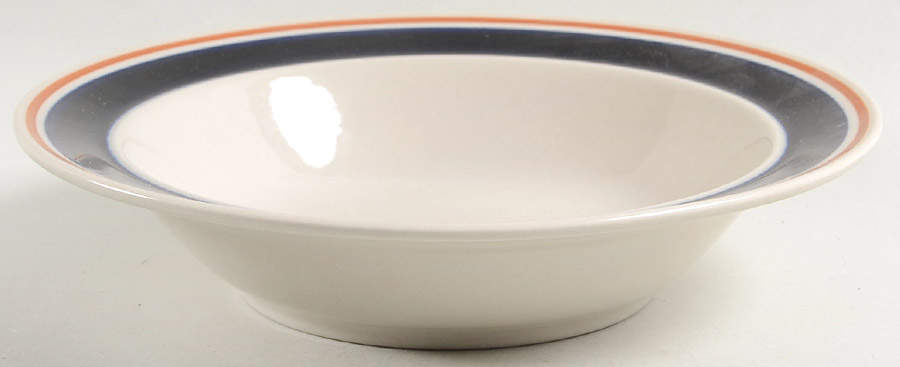 Versailles (Dark Blue Flowers) Rim Soup Bowl by Newcor-1